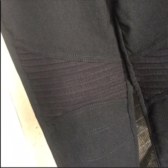 NEW Black Stretchy Biker Pants- Leggings - Picture 5 of 6